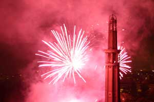 Feu d'artifice depuis la Tour Perret