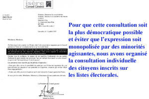 Lettre du Président du CGI au CCREG le 12 juillet 2007